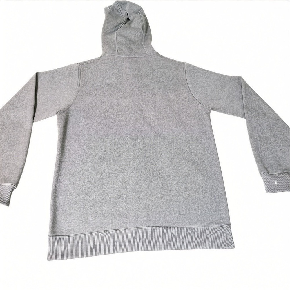 Under Armour Hoodie Men L Gray Gray Orange  Sweatshirt Sweater Large Logo - Picture 4 of 6